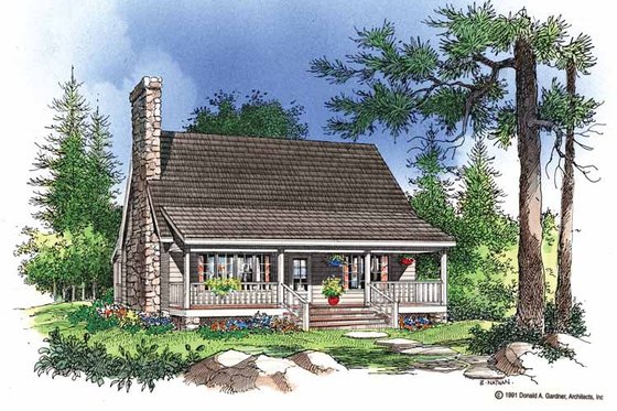 Exterior - Front Elevation 5 for Country House Plan #929-112 - 3 bed, 2 bath