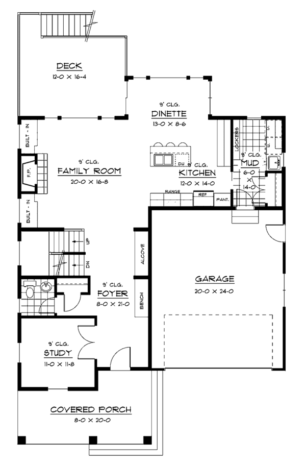 House Design - European Floor Plan - Main Floor Plan #51-623