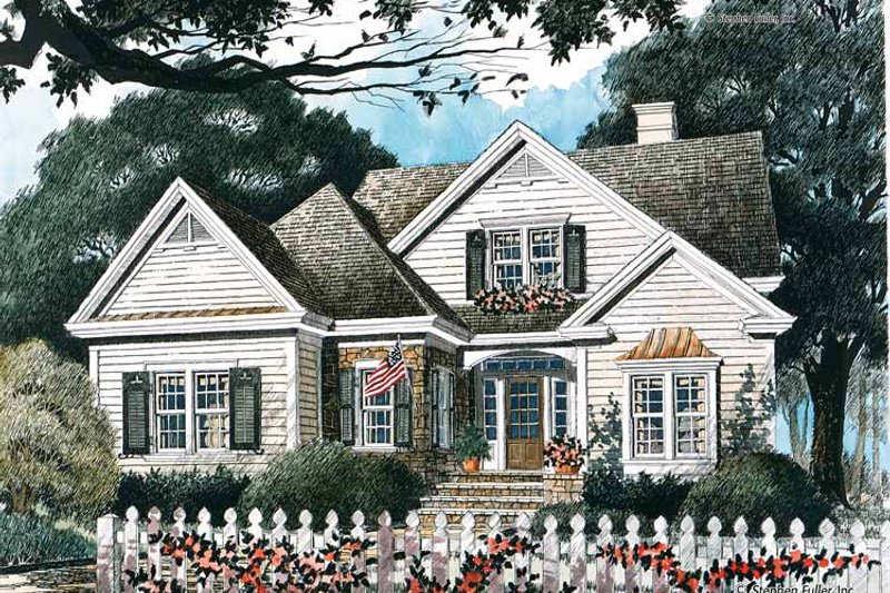 Home Plan - Country Exterior - Front Elevation Plan #429-340