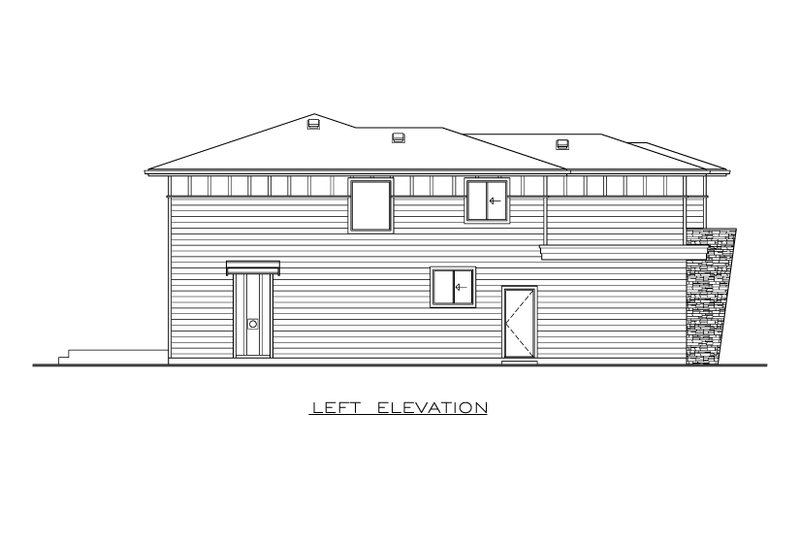 Dream House Plan - Exterior - Other Elevation for Prairie House Plan #1100-104 - 4 bed, 2.5 bath