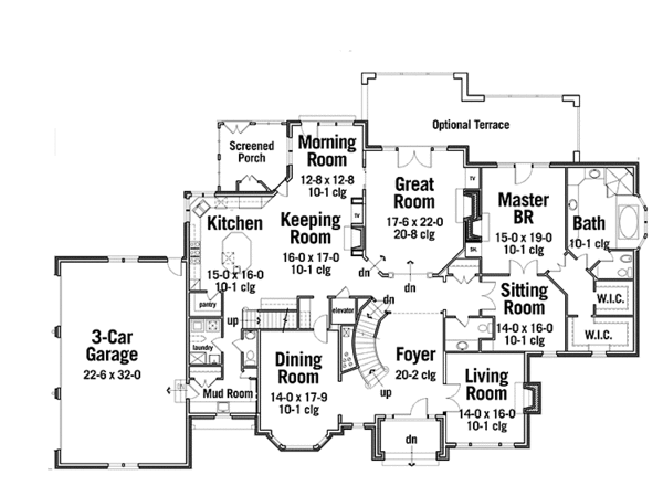 Home Plan - European Floor Plan - Main Floor Plan #953-129