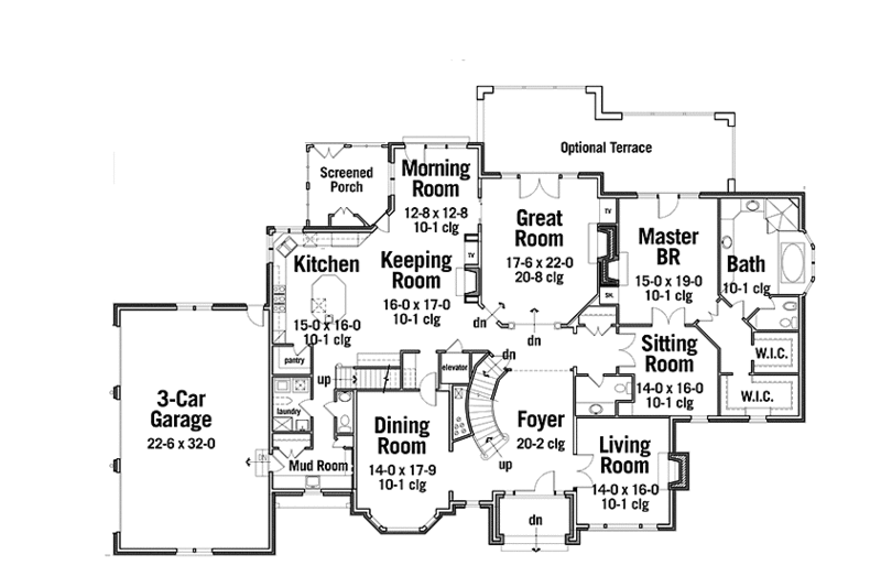 Dream House Plan - Floor Plan - Main Floor for European House Plan #953-129 - 5 bed, 5 bath