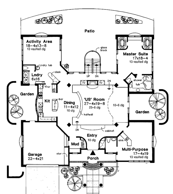 Architectural House Design - Contemporary Floor Plan - Main Floor Plan #320-953