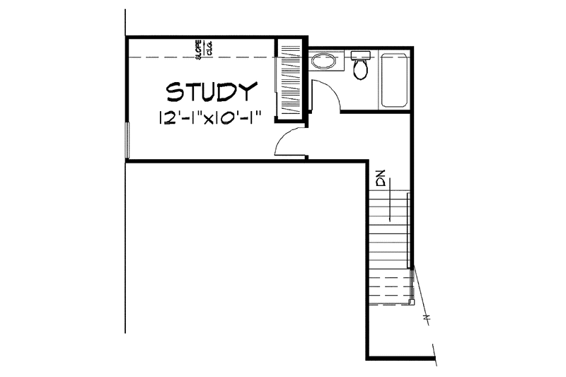 Home Plan - Floor Plan - Upper Floor for Bungalow House Plan #320-926 - 2 bed, 3 bath