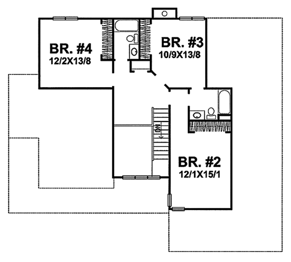 Architectural House Design - Country Floor Plan - Upper Floor Plan #320-1510