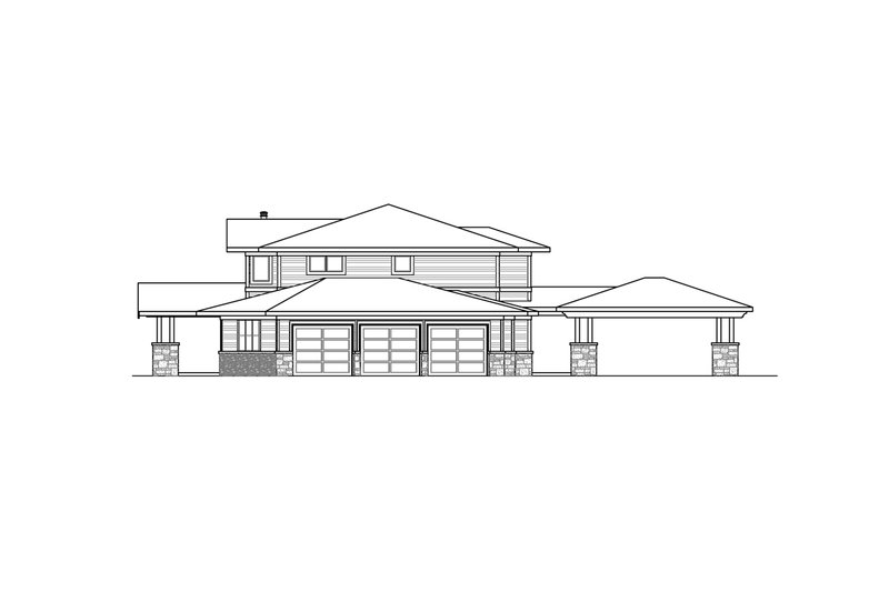 Architectural House Design - Exterior - Other Elevation for Prairie House Plan #124-1107 - 4 bed, 2.5 bath