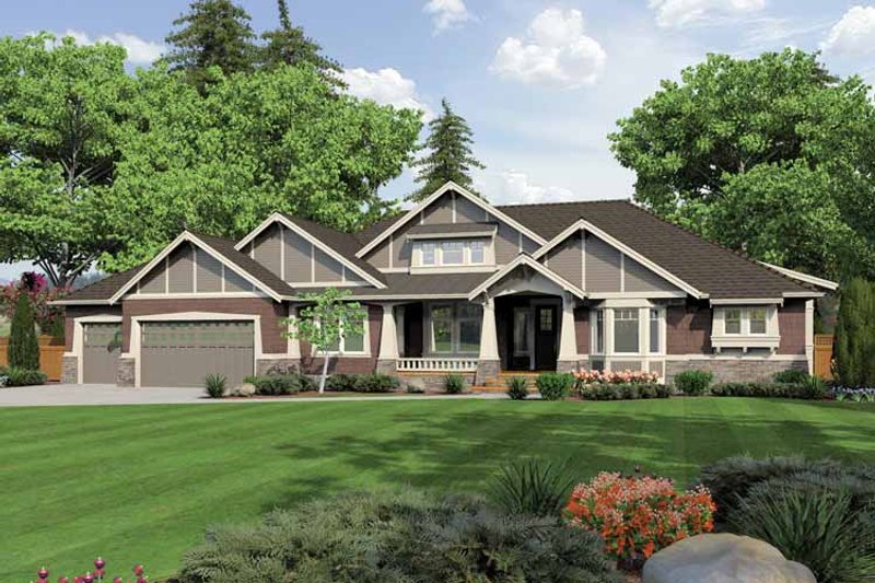 Ranch Style House Plan - 3 Beds 3.5 Baths 3935 Sq/Ft Plan #132-553