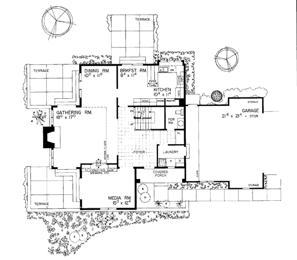 Architectural House Design - Contemporary Floor Plan - Main Floor Plan #72-774