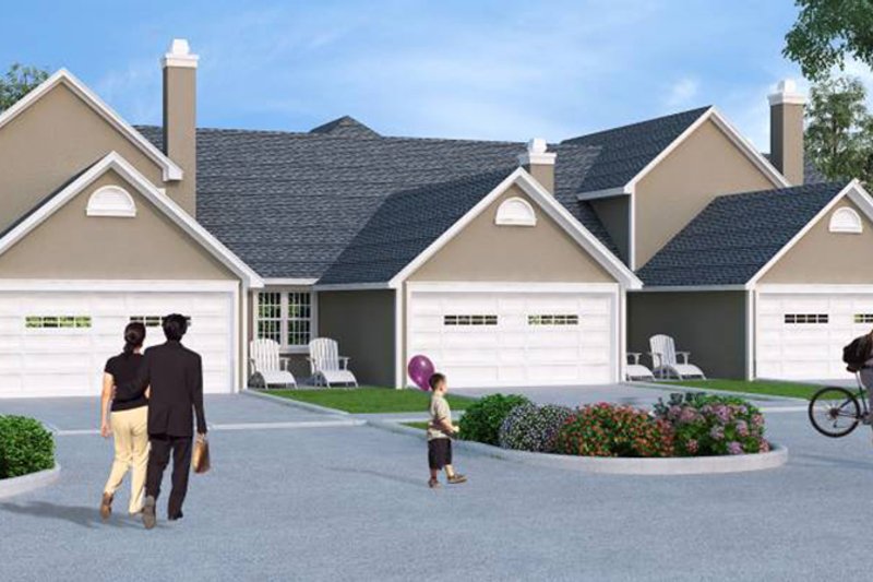 Home Plan - Exterior - Rear Elevation for Traditional House Plan #45-452 - 6 bed, 6 bath