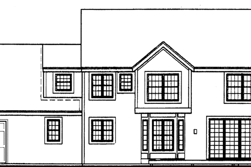Home Plan - Exterior - Rear Elevation for Classical House Plan #320-522 - 4 bed, 3.5 bath