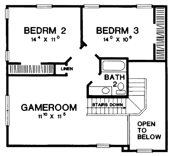 Dream House Plan - Classical Floor Plan - Upper Floor Plan #472-178