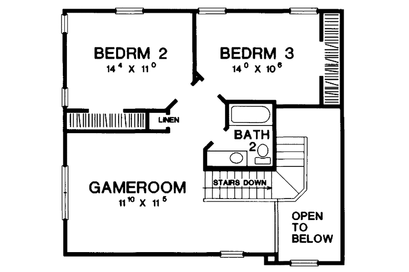 Home Plan - Floor Plan - Upper Floor for Classical House Plan #472-178 - 3 bed, 2.5 bath