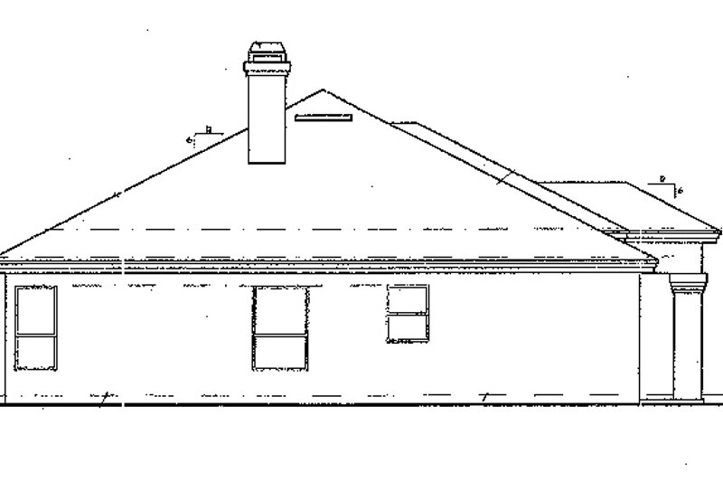 House Blueprint - Exterior - Other Elevation for Mediterranean House Plan #417-486 - 4 bed, 3 bath