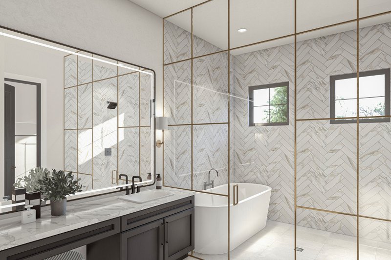 House Blueprint - Interior - Bathroom 1 for Modern House Plan #455-528 - 4 bed, 4.5 bath
