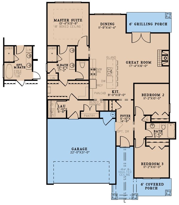 Barndominium Floor Plan - Main Floor Plan #923-250