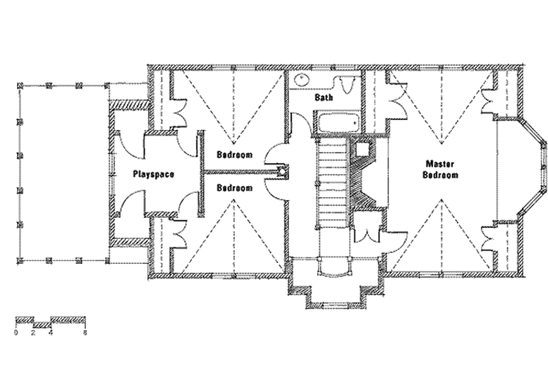Home Plan - Floor Plan - Upper Floor for Victorian House Plan #976-1 - 3 bed, 2 bath