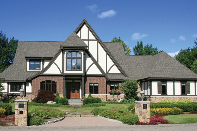 Home Plan - Exterior - Front Elevation 3 for Tudor House Plan #928-27 - 4 bed, 3.5 bath