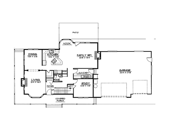 Architectural House Design - Country Floor Plan - Main Floor Plan #997-15
