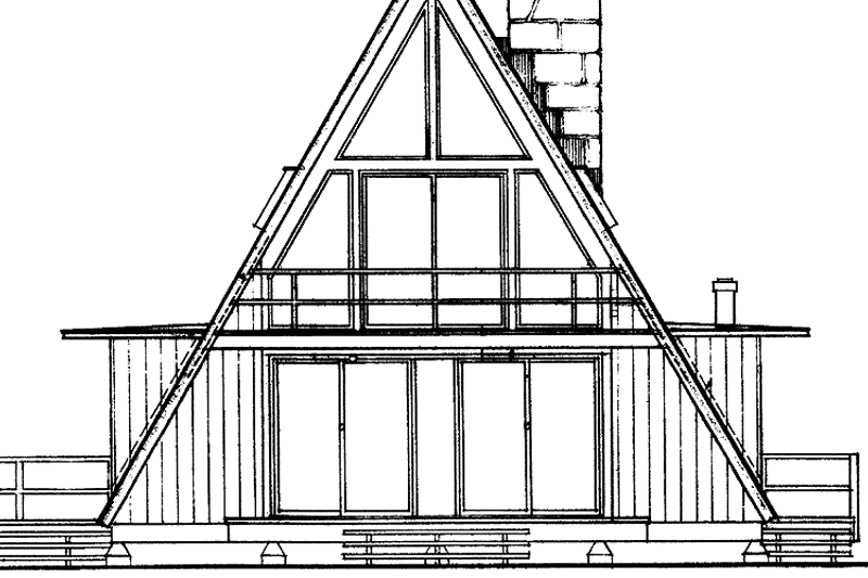 Home Plan - Exterior - Rear Elevation House Plan #72-534 - 3 bed, 2 bath