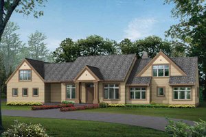 Exterior - Front Elevation 3 for Craftsman House Plan #132-344 - 4 bed, 3.5 bath