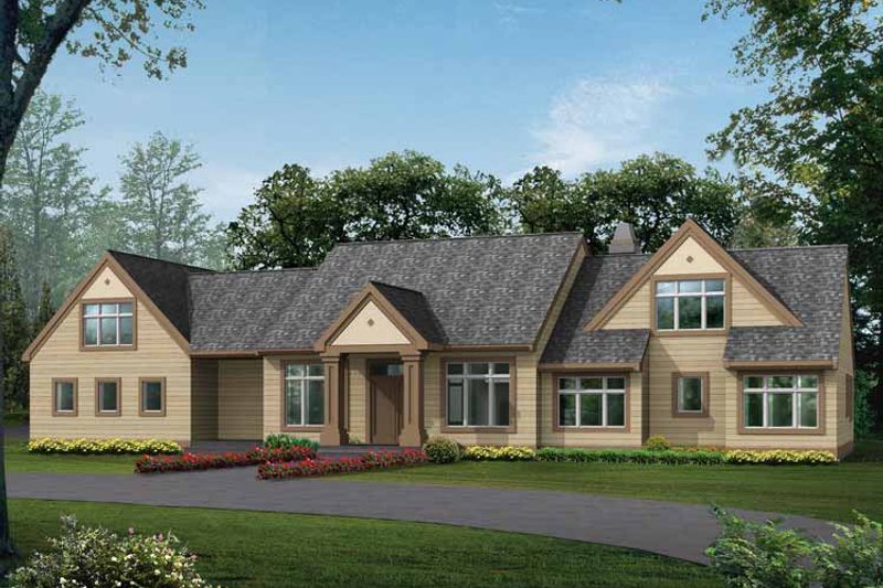 Dream House Plan - Exterior - Front Elevation 3 for Craftsman House Plan #132-344 - 4 bed, 3.5 bath