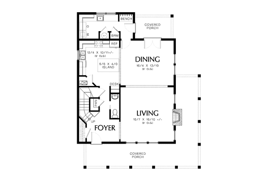 Floor Plan - Main Floor for Country House Plan #48-874 - 3 bed, 3.5 bath