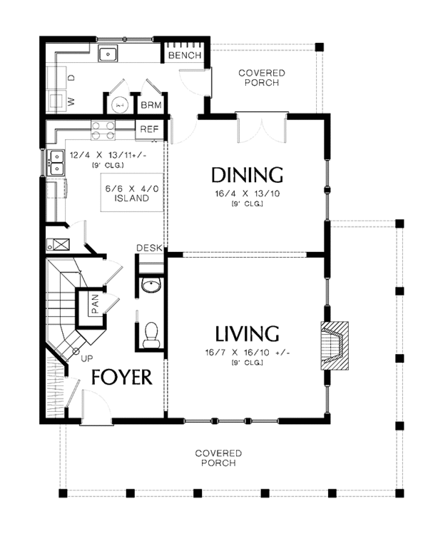 Country Floor Plan - Main Floor Plan #48-874