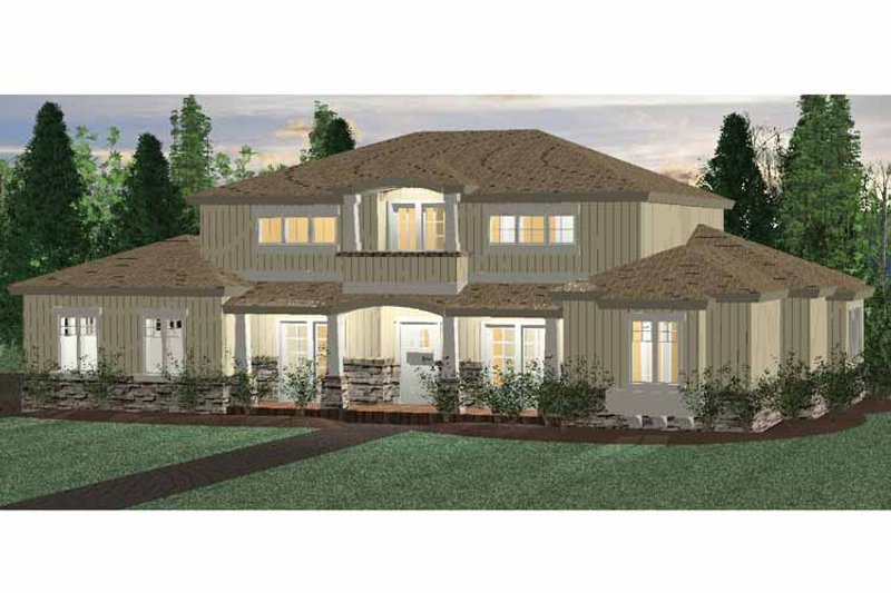Dream House Plan - Prairie Exterior - Front Elevation Plan #937-30