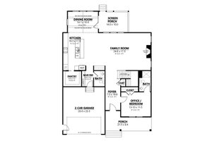 Floor Plan - Main Floor for Country House Plan #1080-11 - 5 bed, 4.5 bath