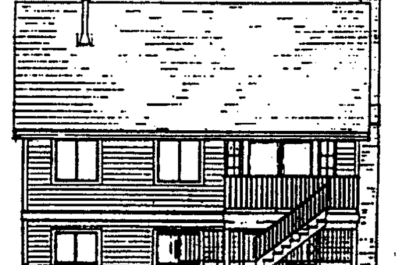 House Blueprint - Exterior - Rear Elevation for Contemporary House Plan #47-695 - 3 bed, 2 bath