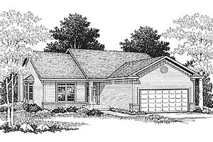 Traditional Exterior - Front Elevation Plan #70-105