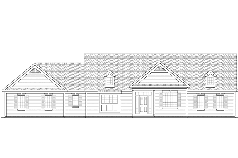 House Blueprint - Ranch Exterior - Front Elevation Plan #328-376