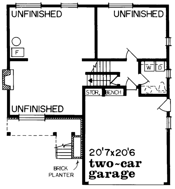 House Design - Contemporary Floor Plan - Lower Floor Plan #47-671