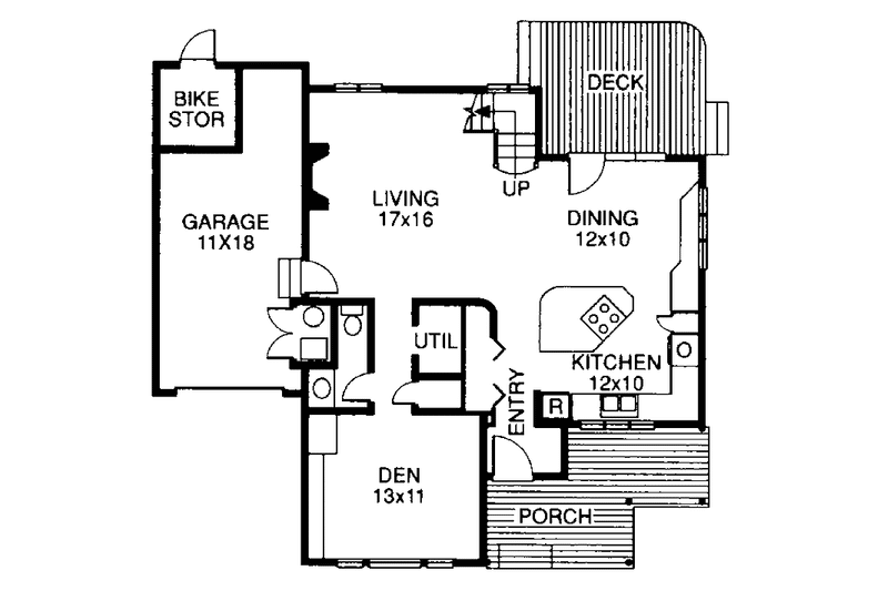 Dream House Plan - Floor Plan - Main Floor for Country House Plan #960-2 - 3 bed, 2.5 bath