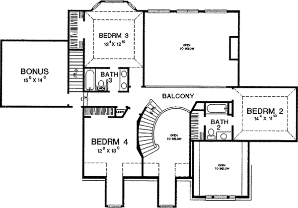 Architectural House Design - Country Floor Plan - Upper Floor Plan #472-202