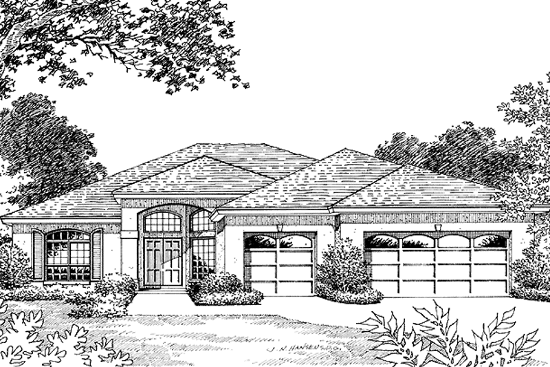 Architectural House Design - Exterior - Front Elevation 3 for Traditional House Plan #1015-19 - 4 bed, 3 bath