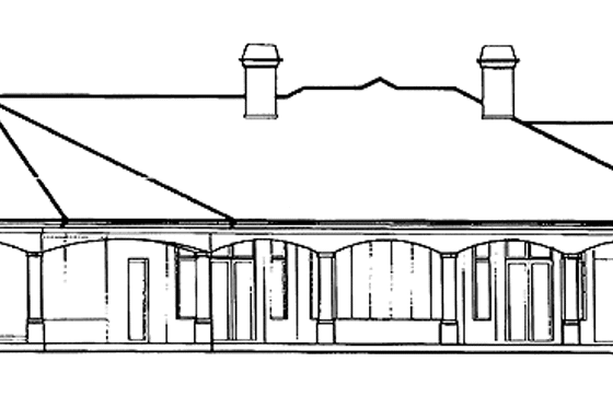Exterior - Rear Elevation for Mediterranean House Plan #930-263 - 3 bed, 3.5 bath