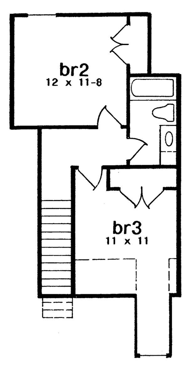 House Plan Design - Country Floor Plan - Upper Floor Plan #301-151