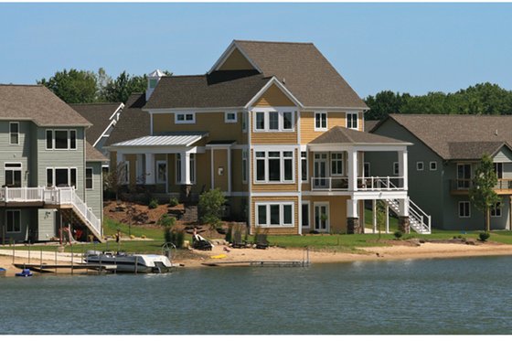 Exterior - Rear Elevation 3 for Country House Plan #928-250 - 4 bed, 3.5 bath