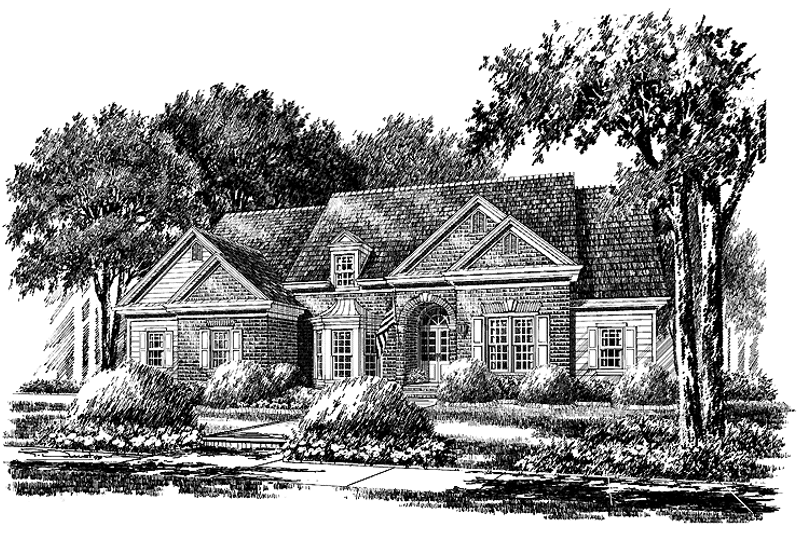 Home Plan - Exterior - Front Elevation 3 for Colonial House Plan #429-243 - 3 bed, 2.5 bath