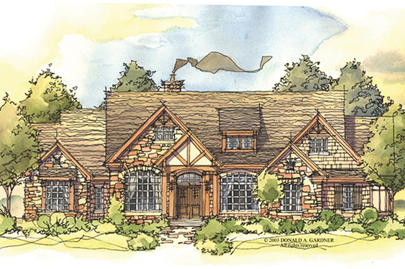 Architectural House Design - Exterior - Front Elevation 5 for Craftsman House Plan #929-931 - 3 bed, 3.5 bath