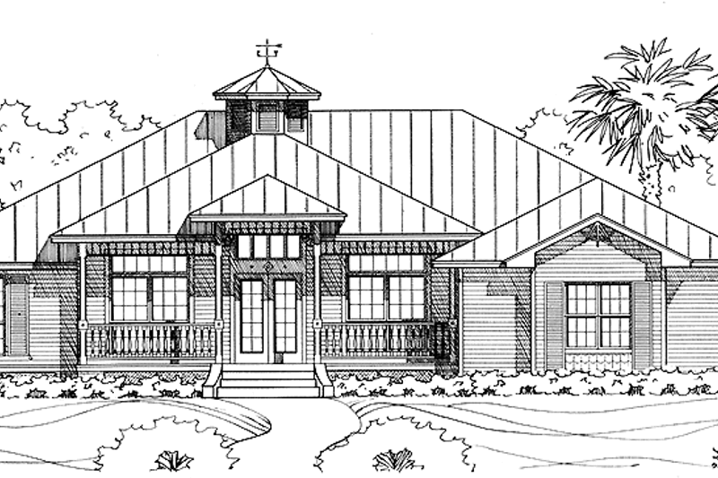 Architectural House Design - Country Exterior - Front Elevation Plan #417-692
