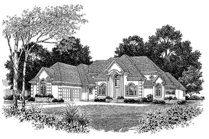 House Design - Exterior - Front Elevation for Traditional House Plan #453-191 - 4 bed, 3.5 bath