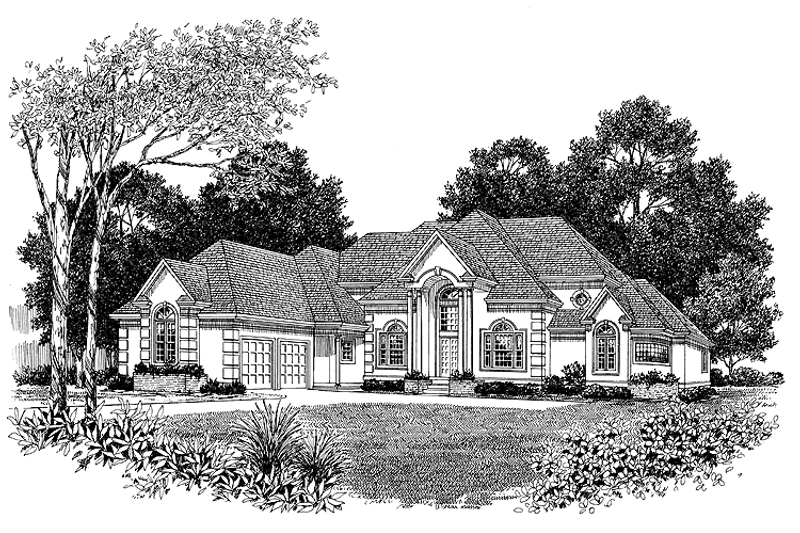 House Blueprint - Traditional Exterior - Front Elevation Plan #453-191