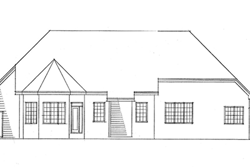 Architectural House Design - Exterior - Rear Elevation for Ranch House Plan #51-701 - 2 bed, 2.5 bath