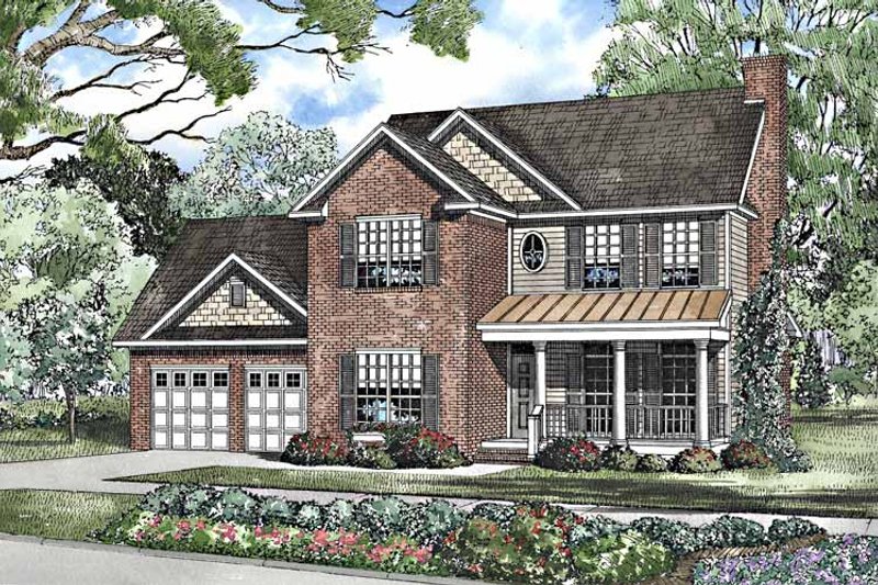 House Blueprint - Country Exterior - Front Elevation Plan #17-3230
