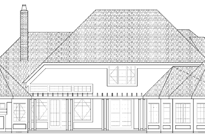 Home Plan - Exterior - Rear Elevation for Country House Plan #328-446 - 4 bed, 3.5 bath