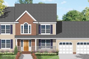 Country Exterior - Front Elevation Plan #1053-4