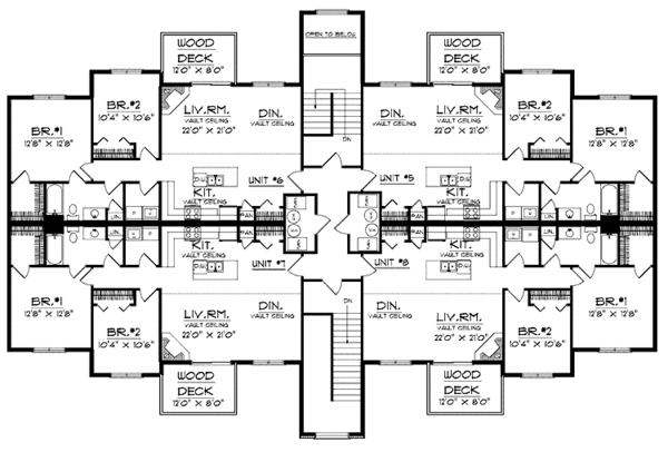 Architectural House Design - Colonial Floor Plan - Upper Floor Plan #70-1398