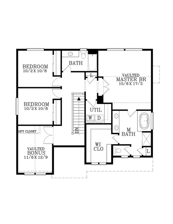 Dream House Plan - Craftsman Floor Plan - Upper Floor Plan #53-673